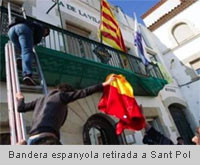 La bandera espanyola, símbol d'opressió de pobles